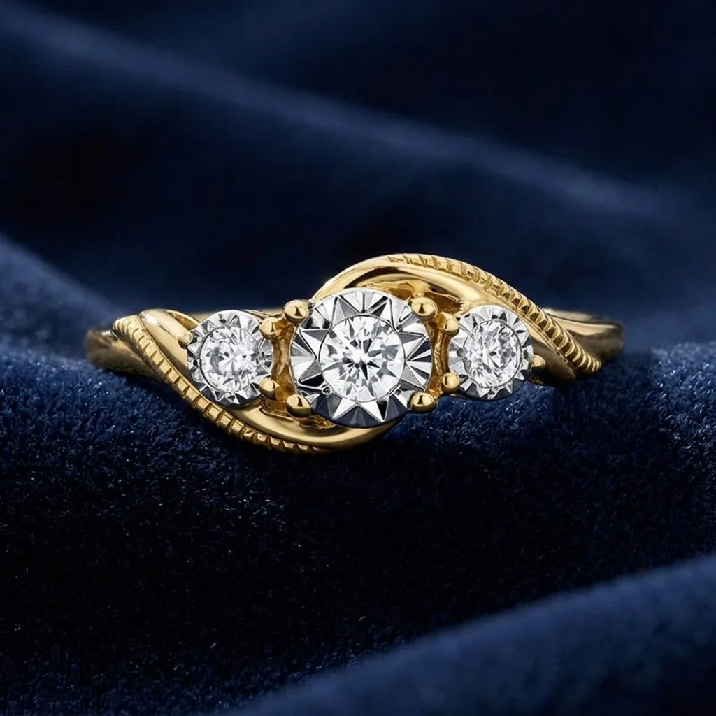 0.20 CT. T.W. Diamond Three-Stone Engagement Ring in 10K Gold (J/I3) 3