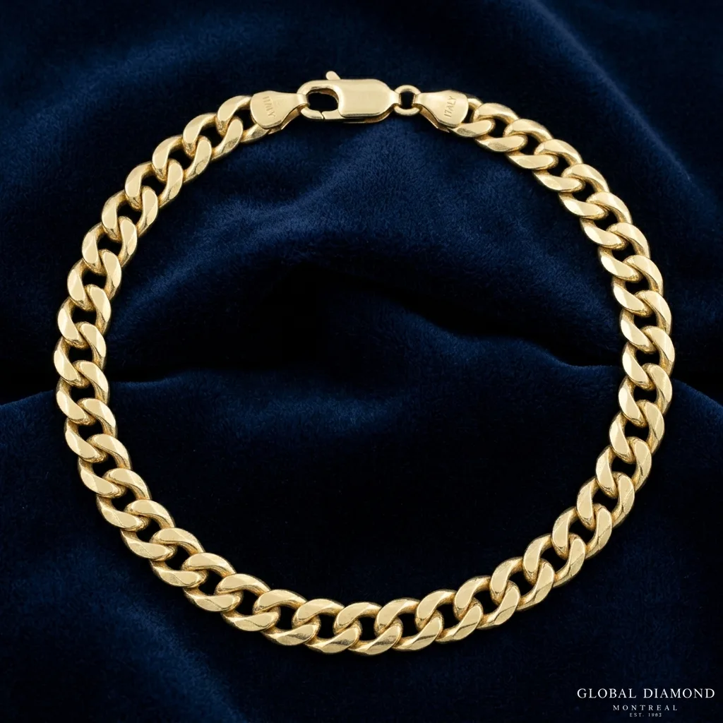 Cuban Link 5.3mm Chain Yellow Gold 3