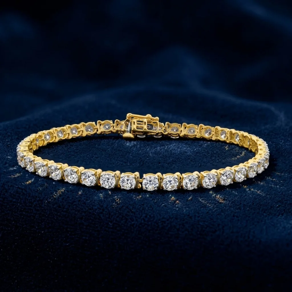 8.00 CT. T.W. Certified Lab-Grown Diamond Tennis Bracelet in 10K Gold (F/SI2)