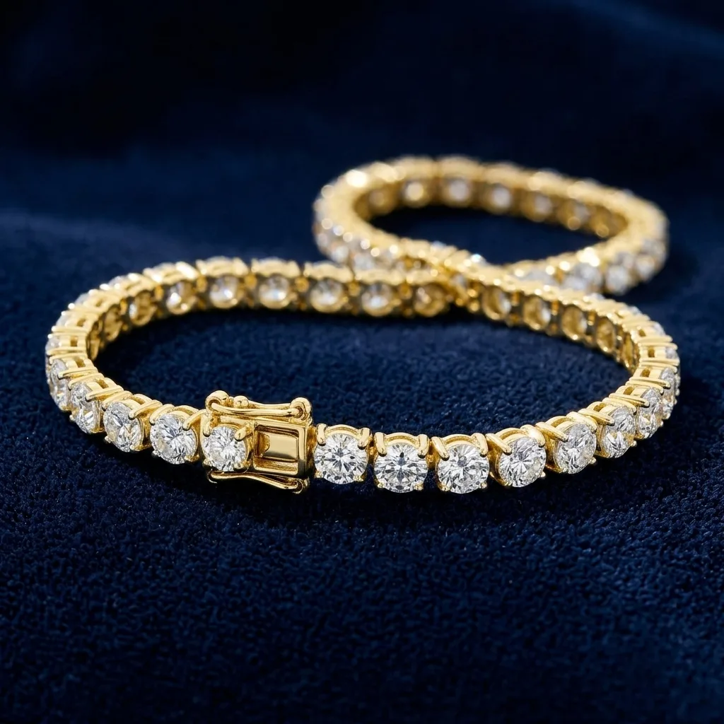 8.00 CT. T.W. Certified Lab-Grown Diamond Tennis Bracelet in 10K Gold (F/SI2) 2